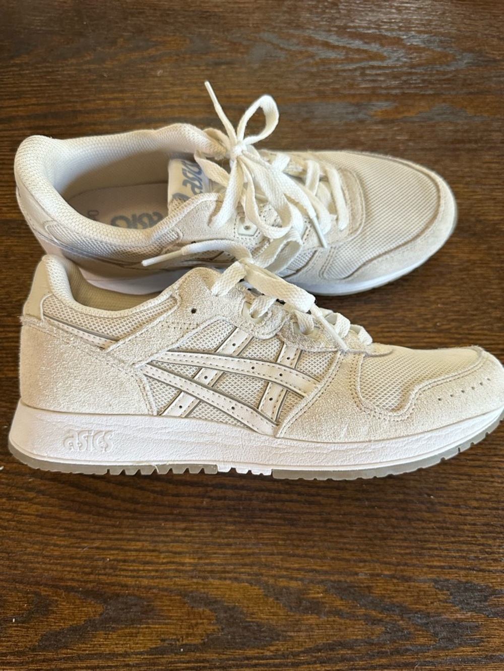 ASICS Off-White Suede & Mesh Runner Sneakers